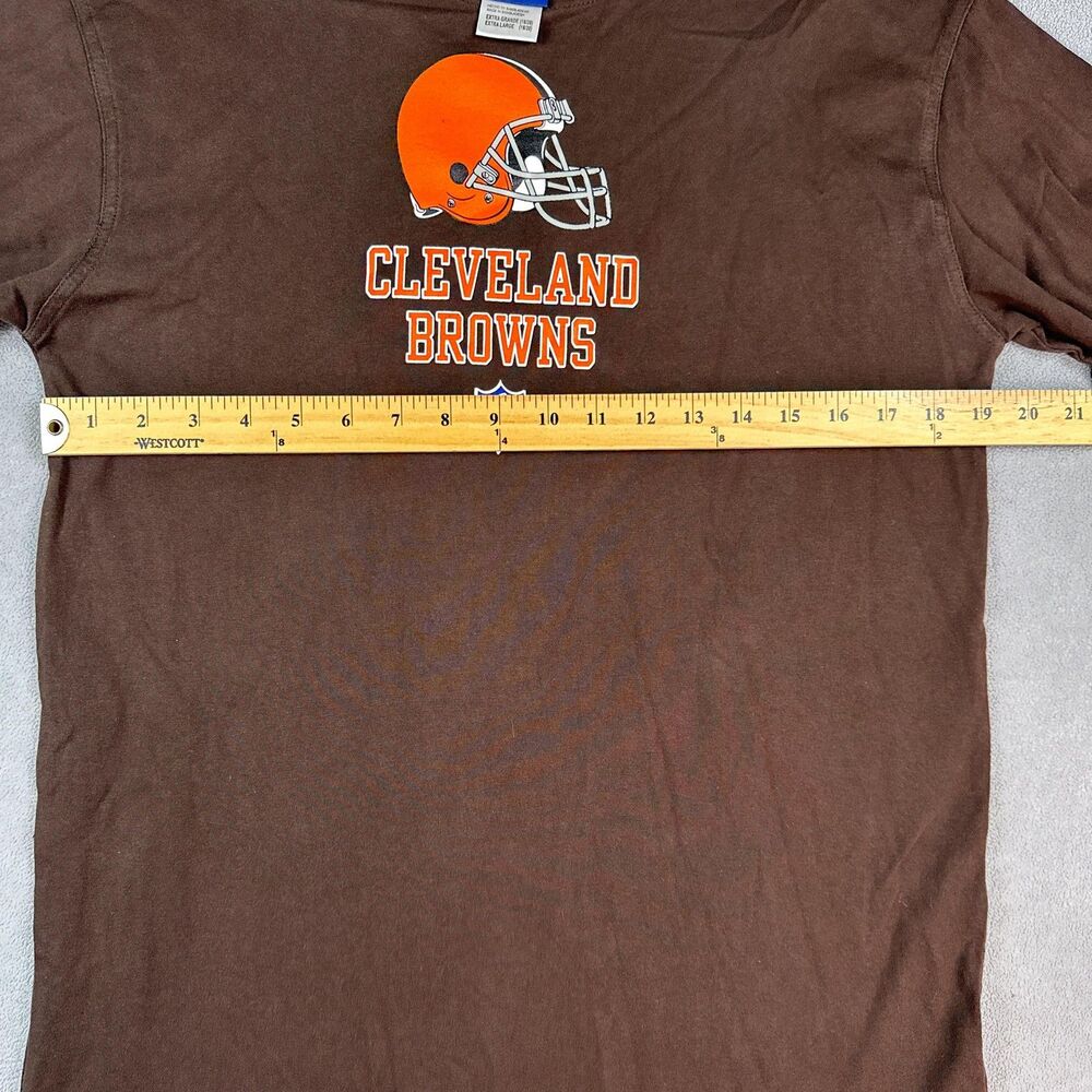Cleveland Browns Shirt Youth XL NFL Football Long Sleeve Reebok Cotton Crew CLE - Picture 5 of 8